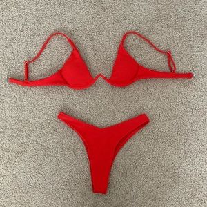 Red Shein Bikini